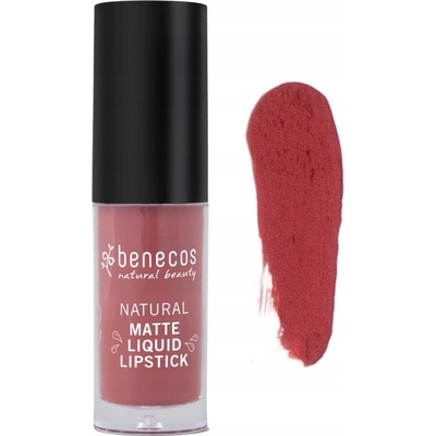 Benecos Rúž tekutý Rosewood Romance 4,5 ml