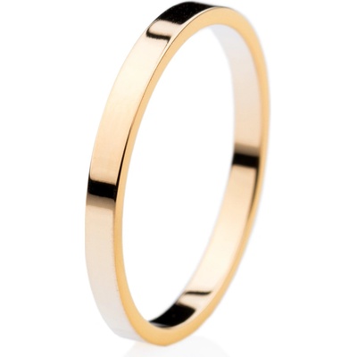 Franco Bene Hladký prsten úzký pozlacený 341