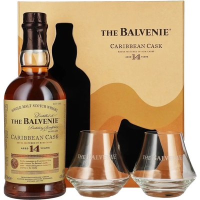 The Balvenie Caribbean Cask Finish 14y 43% 0,7 l (darčekové balenie 2 poháre)