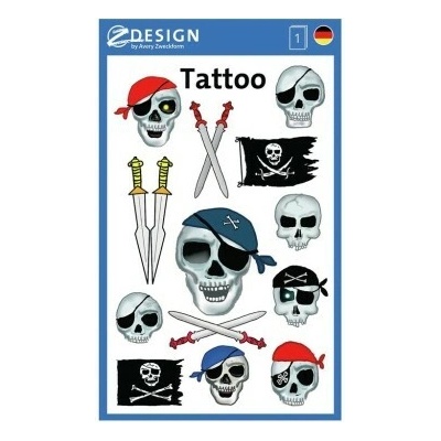 Avery Z-Design dětské tatoo Piráti lebky 56632
