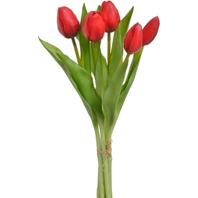 Svazek tulipánů (5 ks) - červená 30 cm