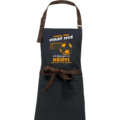 Dřevěné uhlí Fotbalista - možná jsem starý muž - Zástěra Vintage