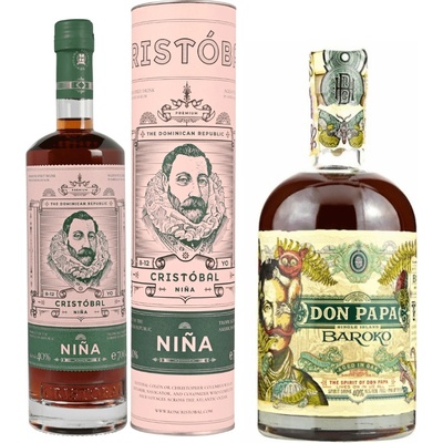Don Papa Baroko 40% 0,7 l a Ron Cristóbal Nina 8-12y 40% 0,7 l (set)