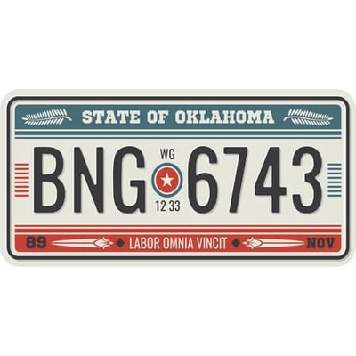 Ceduľa USA značky - Oklahoma