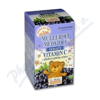 Dr. Müller Müllerovi medvídci s vitaminem C černý rybíz 45 tablet