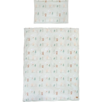 roba Светлозелено памучно детско спално бельо за детско креватче 100x135 cm Woodland Buddies - Roba (1491V283)