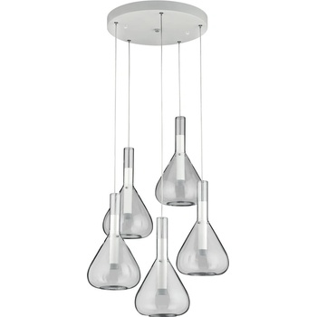 CINQUE Бяло LED висящо осветително тяло със стъклен абажур ø 55 cm Cipera - CINQUE (345030531)