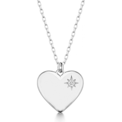 Nubis® Stříbrný diamantový srdíčko NBS-002