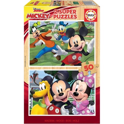Educa Dřevěné Mickey&Friends 2 x 50 dílků