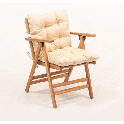 Asir AS2197 Skládací zahradní křeslo s polštářkem béžová/habr