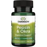 Swanson Pepsin & Okra [90 капсули]