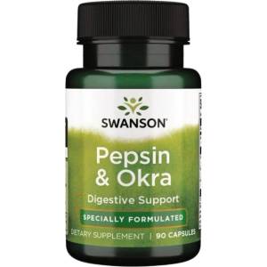 Swanson Pepsin & Okra [90 капсули]