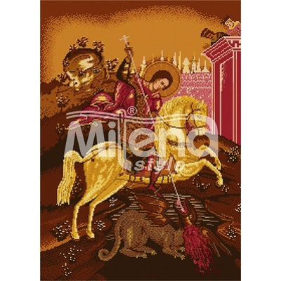 Milena Style Свети Георги 2 - гоблен със схема конци dmc 1: 1