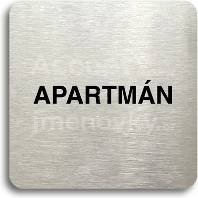 ACCEPT Piktogram apartmán - stříbrná tabulka - černý tisk bez rámečku