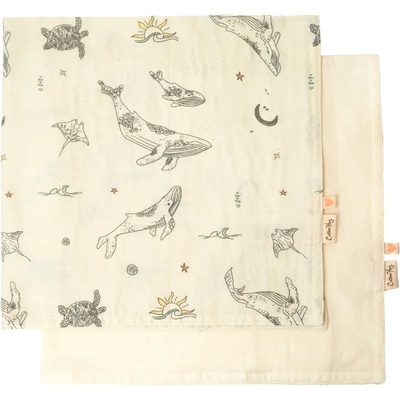 Cotton Hug Комплект бебешки пелени Cotton Hug - Океан, 70 x 70 cm, 2 броя (CH087)