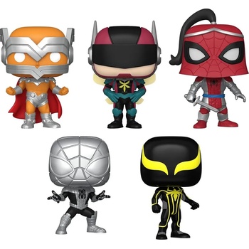Image 1 of Funko Комплект фигури Funko POP! Marvel: Spider-Man - Prodigy, The Hornet, Prince of Arachne, Spider-Armor MK I, Spider-Armor MK II (Amazon Exclusive) (073296)