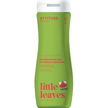 ATTITUDE Little Leaves 2-в-1 Шампоан и Гел за Душ - Диня и Кокос, Attitude
