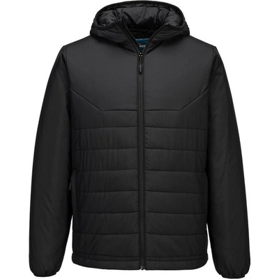 Portwest Bunda S608 Professional Hooded Insulated Baffle POR-S608BKRL Černá