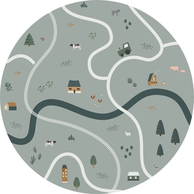 Esta Home 159068 Vliesová obrazová tapeta na zeď Forest Friends průměr 70 cm