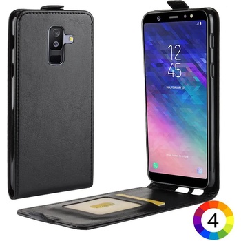 Image 1 of Samsung Galaxy A6 + (2018) Flip3 Кожен Калъф и Скрийн Протектор