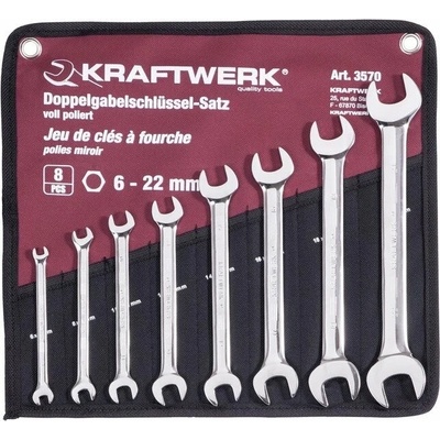 Kraftwerk klíčů vidlicových 6-22mm 8ks - taška KR-3570R Sada