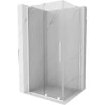 Mexen Velar L плъзгаща се душ кабина 110 x 70 см, прозрачна, бяла - 871-110-070-03-20 (871-110-070-03-20)