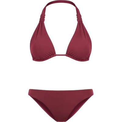 Seafolly Дамско бикини горнище Seafolly Women's S. Collective Multi Fit Longline Tri Bra Bikini top - Dark Burgundy - размер 38 (EU) (150-5777-0213)