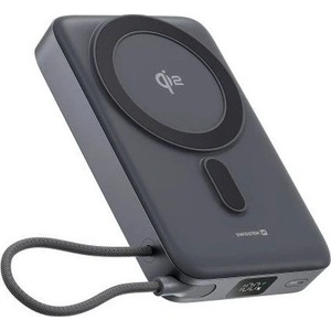SWISSTEN 10000 mAh Qi2 MagSafe power bank Цвят: сив