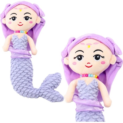 LeanToys mořská panna s korálky fialová LEAN Toys 32 cm