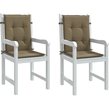 Image 1 of vidaXL Възглавници за столове 2 бр меланж таупе 100x50x4 см плат (4002469)