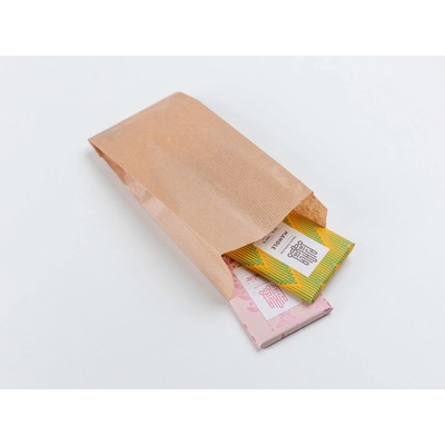 500 ks - Papierové vrecko 150x350mm s bočnými skladmi 70mm, nosnosť 2,5kg