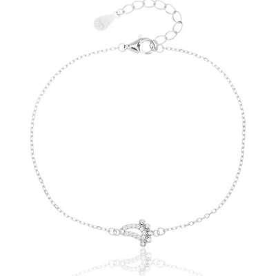 Jan Kos jewellery stříbrný náramek s bílým zirkonem MHT-4983