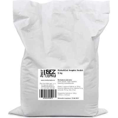 Život bez lepku Kukuričná krupica hrubá 5 kg