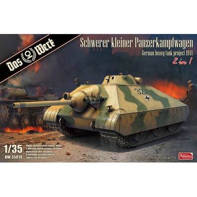 Das Werk Schwerer kleiner Panzerkampfwagen German heavy tank project 1944 2 in 1 1:35