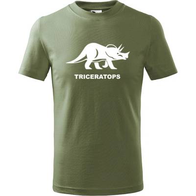 T-ričko Triceratops detské tričko kráľovská modrá čierna