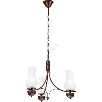 Brilagi - LED Пендел COTTAGE 3xE14/40W/230V дъб/бял (BG1518B)