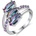 Silenti Jewelry Сребърен пръстен "Хамелеон" - 5 - 49мм (15.6мм диам. )