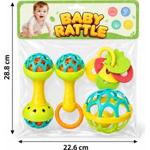  Комплект бебешки дрънкалки Baby Rattle - 4 части AT-008