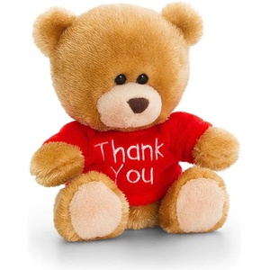 Keel Toys - Плюшено мече с червена тениска - Thank you - toytown - 15,12 лв