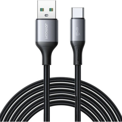 Joyroom S-A28 opletený nabíjací a dátový USB-A na USB-C 2m černý