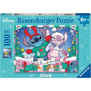 Ravensburger Пъзел Ravensburger от 100 XXL части - Коледата на Стич (12004030) - ozone