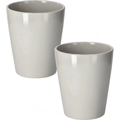 KOTARBAU Sada 2 keramických kvetináčov 150 x 1 20 mm Sivá