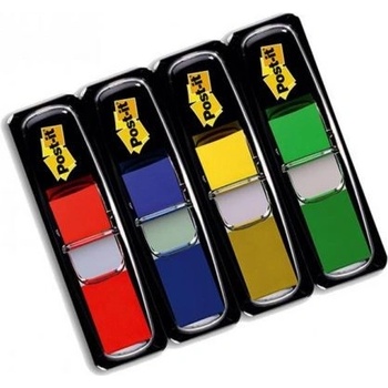 Post-it index úzky, klasické farby, 12,5x43 mm, zvýhodnené balenie 4+2
