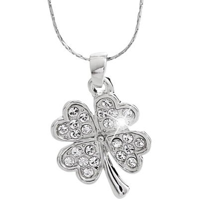 JSB čirý se Swarovski elements čtyřlístek krystal 14708