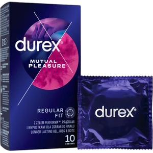 Durex Mutual Pleasure - презервативи за задържане - 10 броя - desirel