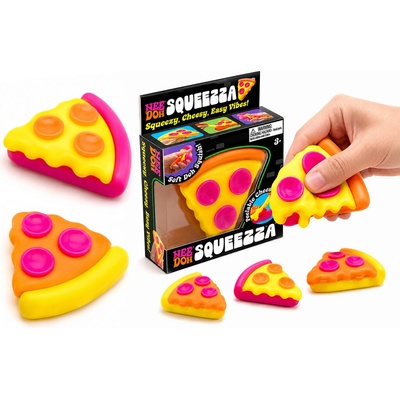 Antistresová lepivá mačkací pizza Squishy 9 cm