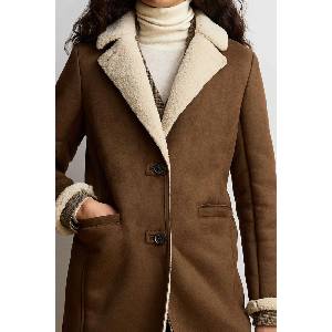 Ralph Lauren палто тип кожух дамско от имитация на велур (297P04121)