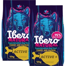 Ibero Natural Adult Dog Active Plus Turkey & Salmon 2 x 12 kg