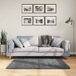 vidaXL Килим OVIEDO с къс косъм, антрацит, 120x120 см (375467)