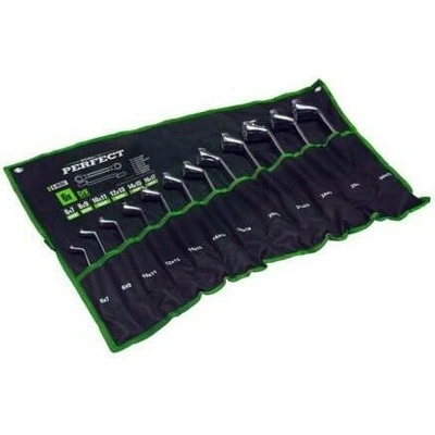 Stalco Kľúče ploché-očkové ohnuté 6 22 mm 8 prvkov 1/16 S-76762